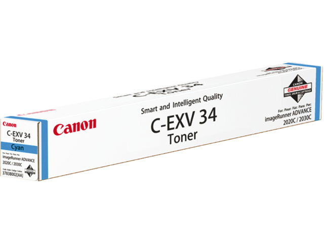 CANT2020C tonercartridge canon c-exv 34 19k blauw