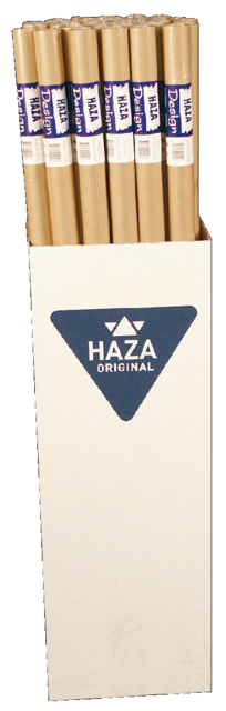 Inpakpapier HAZA Kraft gestreept 70gr 100cmx5m op rol Inpakpapier HAZA Kraft gestreept 70gr 100cmx5m op rol