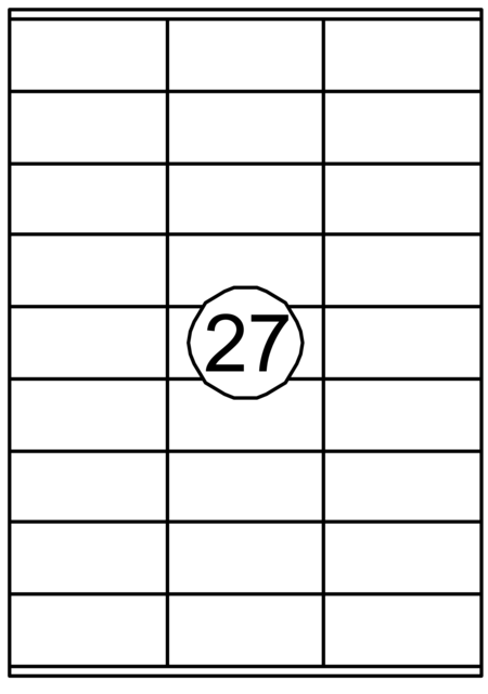 Etiket Quantore 70x32mm 2700stuks Etiket Quantore 70x32mm 2700stuks