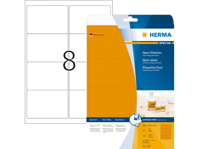 5145 etiket herma 5145 99.1x67.7mm a4 lc 160st fl or