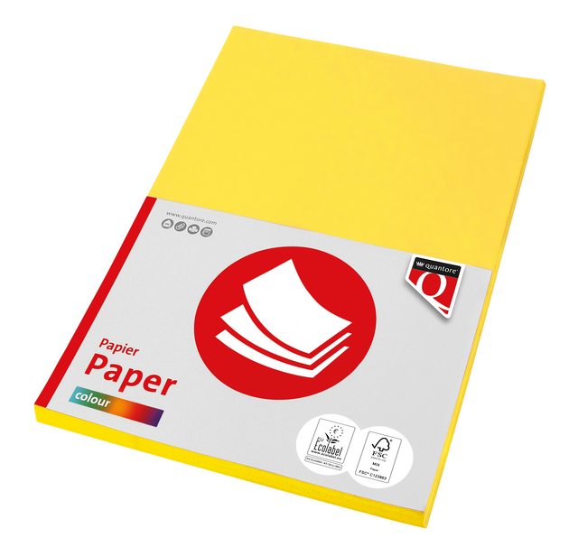 Kopieerpapier Quantore Colour A4 160gr geel 50 vel
