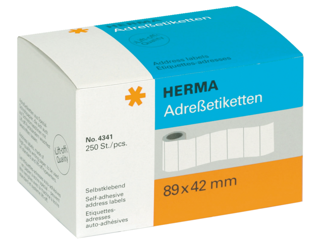 4341 etiket herma adres 4341 89x42mm 250stuks op rol