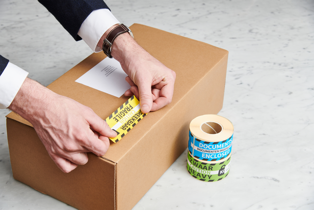 Waarschuwingsetiket Rillprint heavy 46x125mm groen 250 stuks Waarschuwingsetiket Rillprint heavy 46x125mm groen 250 stuks