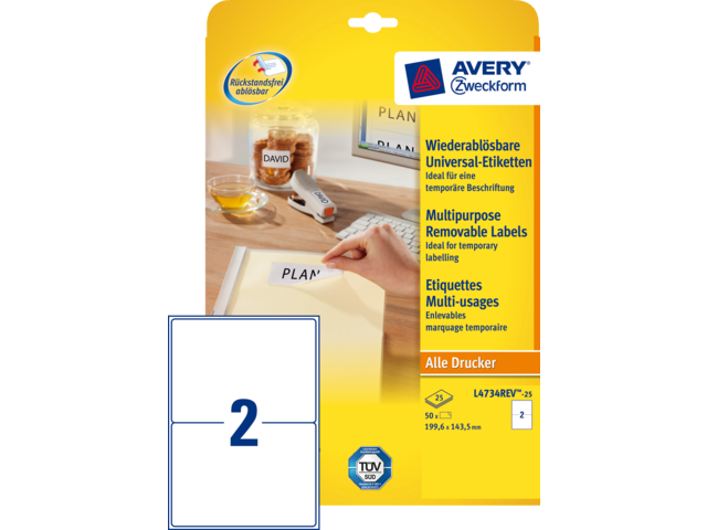 L4734REV-25 etiket avery zweck l4734rev-25 199.3x143.5mm 50st
