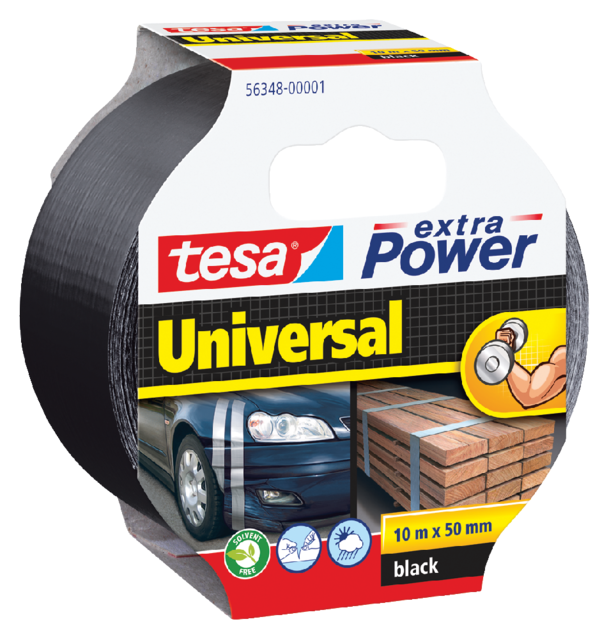 Duct tape tesa® extra Power Universal 10mx50mm zwart Duct tape tesa® extra Power Universal 10mx50mm zwart