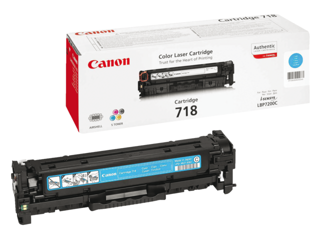 1488791 tonercartridge canon 718 2.9k blauw