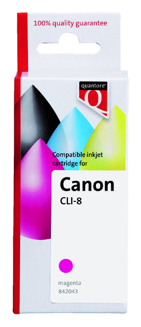 K20371PR inkcartridge quantore can cli-8 + chip rood