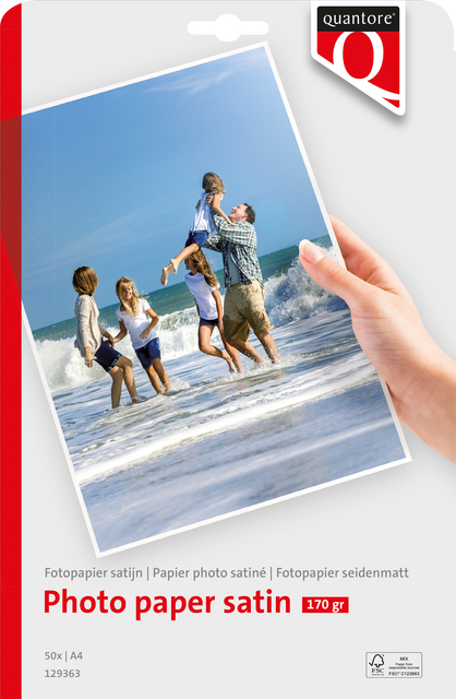 Fotopapier Quantore A4 satijn mat 50vel 170gr Fotopapier Quantore A4 satijn mat 50vel 170gr